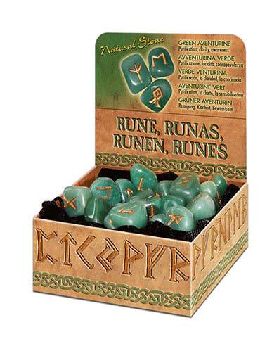 Runensteentjes van groene Aventurijn
